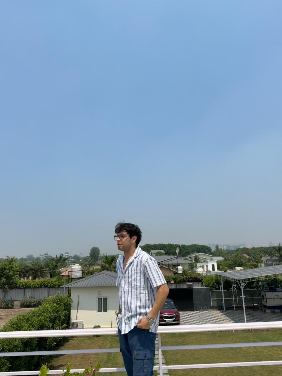 A zerith teammate on a rooftop on a clear day